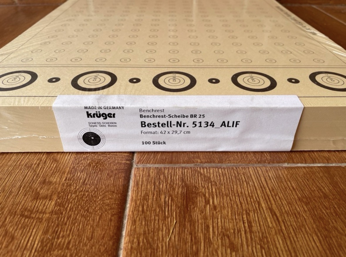 Kertas Target Kruger BR25m Training 42cm x 30cm Original Germany isi 20pcs Kertas Bechrest Training Target Kertas Latihan BR 25M Original Kruger Germany thumbnail 3
