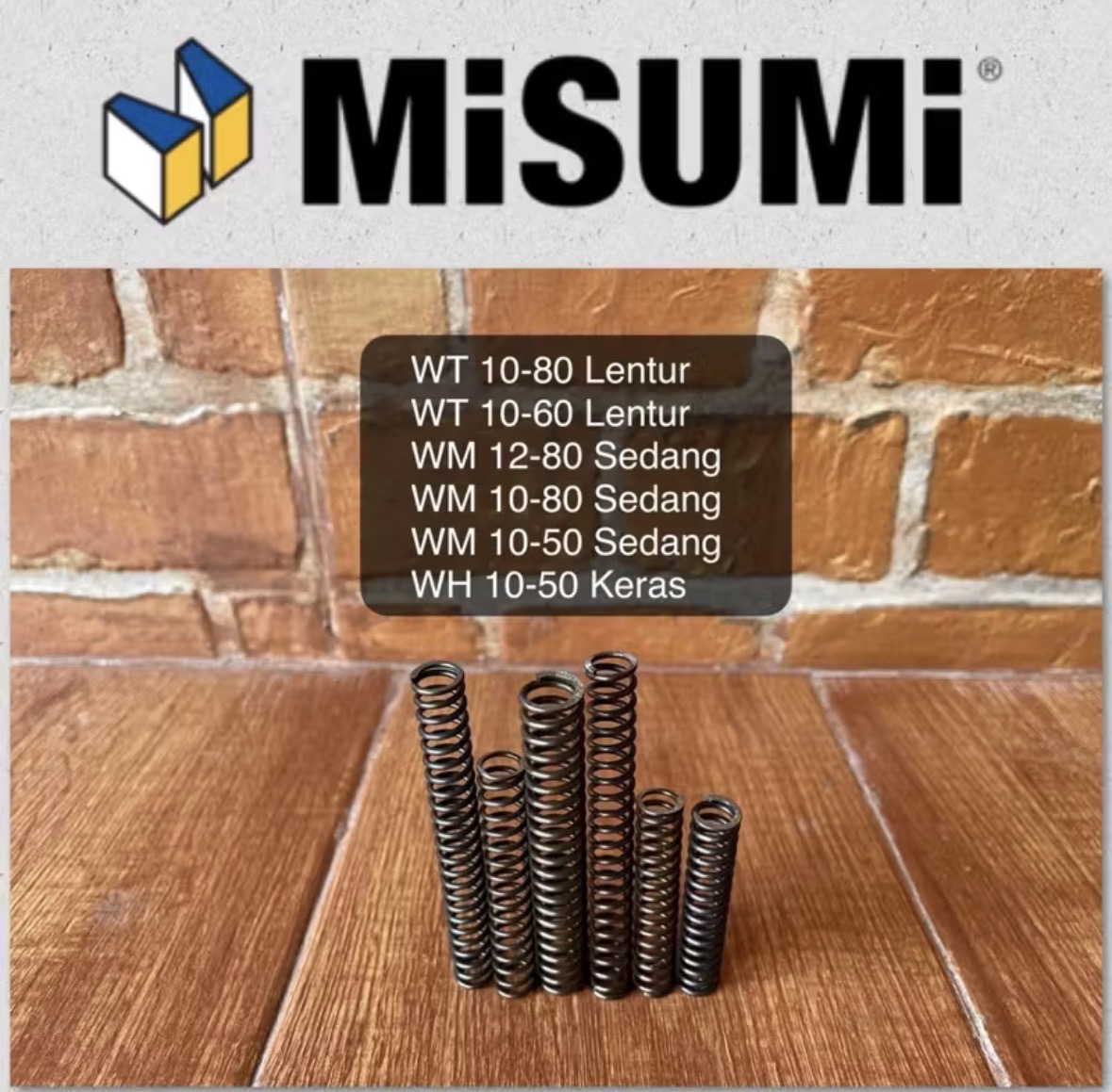 Spring MiSUMi Biru Muda SWU 10.5-80 Diameter 10.5  Panjang 8cm Original Japan Per Hammer pcp Per Valve pcp thumbnail 3