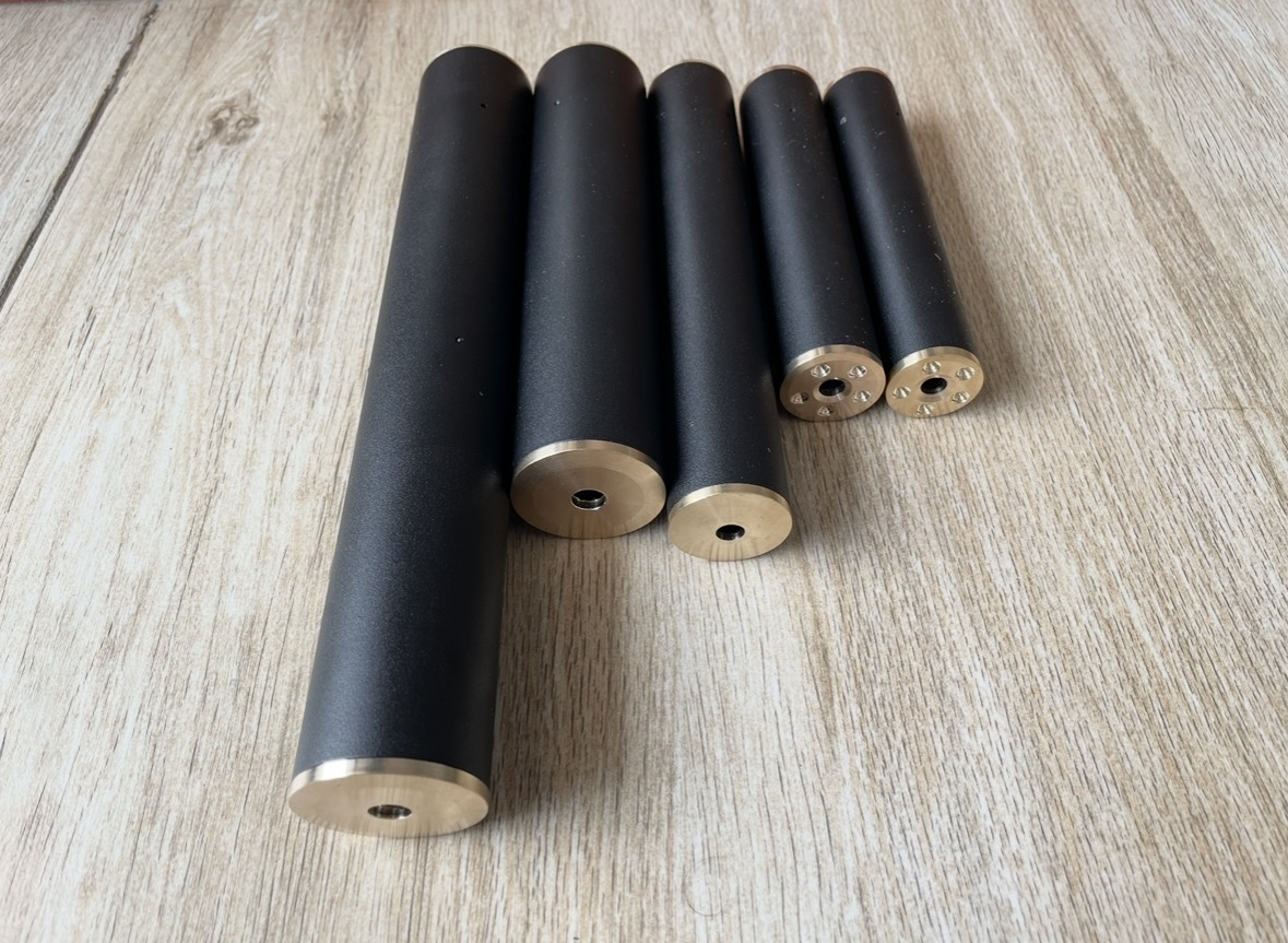 Peredam PCP Senyap OD38 Pendek Silencer pcp Senyap Pererdam drat Kuningan OD38 Panjang 16cm thumbnail 2