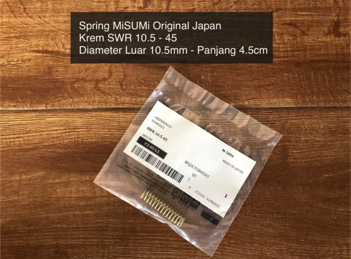Spring MiSUMi Krem SWR 10.5-45 Diameter 10.5mm Panjang 4.5cm Original Japan Per Hammer pcp Per Valve pcp